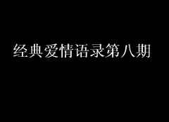 經典愛情語錄第八期